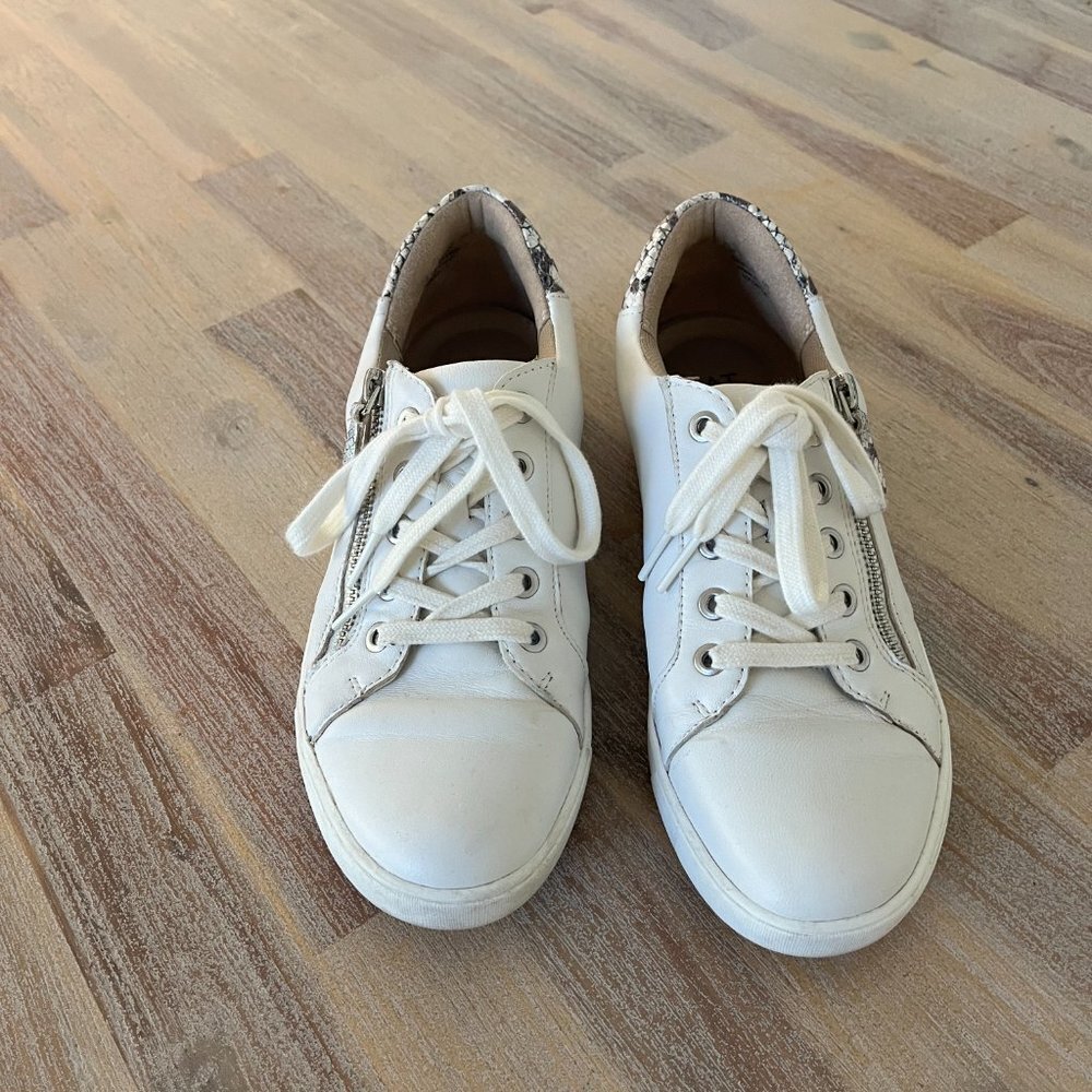 Naturalizer Women's Macayla Women Size 8.5 Tennis Shoe Snakeskin Zipper White - Picture 6 of 16
